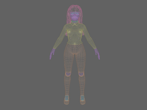 Stylized Pretty Woman V34381 Modelo 3D