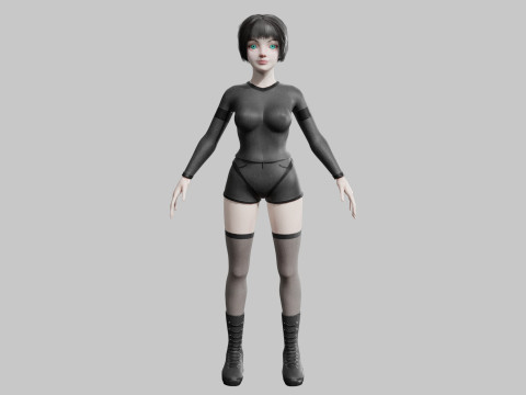 Stylized pretty woman V38460 Modèle 3D
