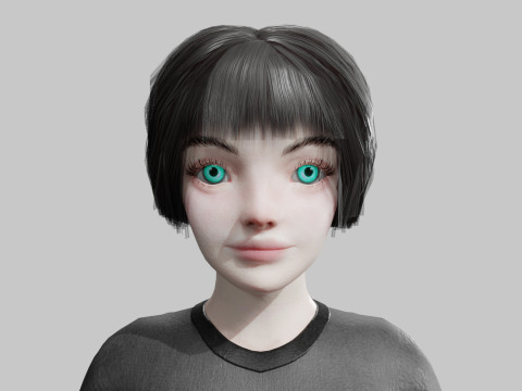 Stylized pretty woman V38460 Modèle 3D