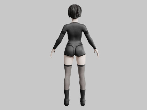 Stylized pretty woman V38460 Modèle 3D