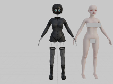 Stylized pretty woman V38460 Modèle 3D