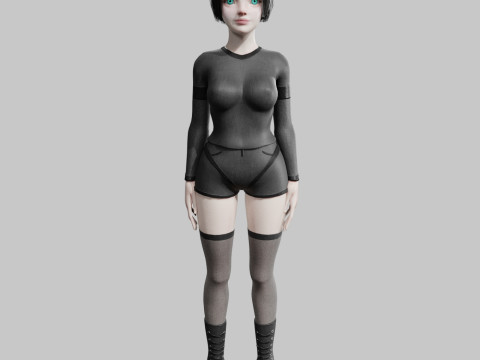 Stylized pretty woman V38460 Modèle 3D