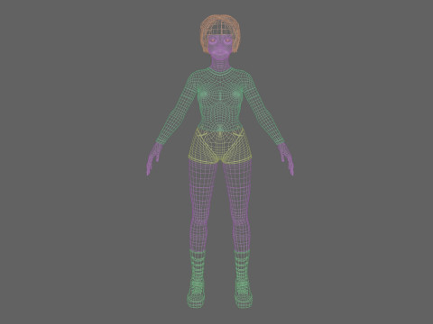 Stylized pretty woman V38460 Modèle 3D