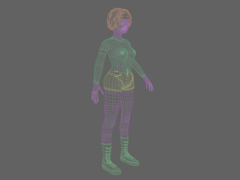 Stylized pretty woman V38460 Modèle 3D
