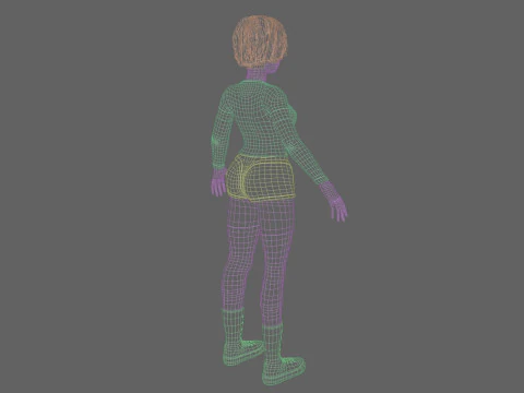 Stylized pretty woman V38460 3D Model