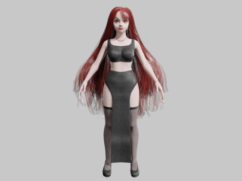Stylized young Woman V34681 Modelo 3D