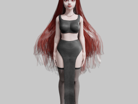 Stylized young Woman V34681 Modelo 3D
