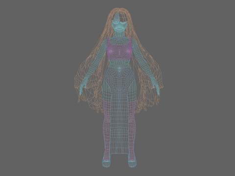 Stylized young Woman V34681 Modelo 3D