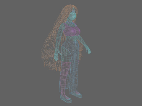 Stylized young Woman V34681 Modelo 3D