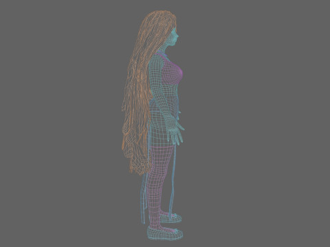 Stylized young Woman V34681 Modelo 3D
