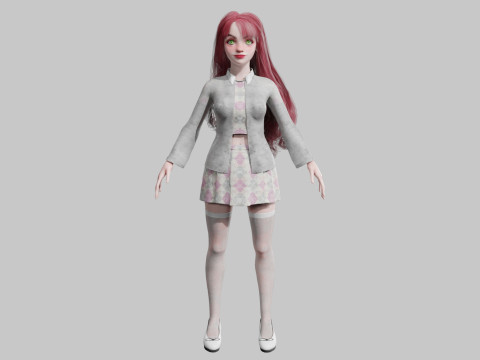 Sweet Basic Woman V43434 3D Model