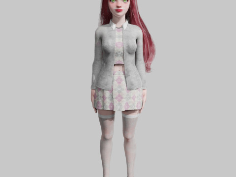 Sweet Basic Woman V43434 3D Model