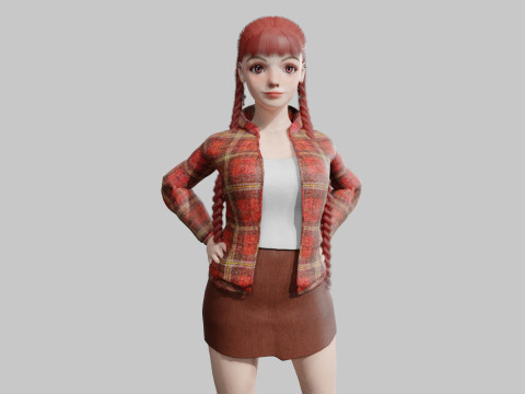 Sweet cute Woman V36191 3D Model