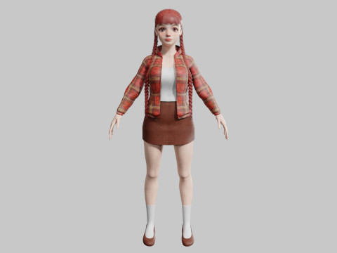 Sweet cute Woman V36191 Model 3D