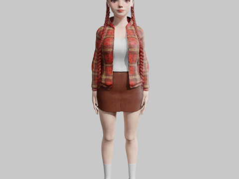 Sweet cute Woman V36191 Model 3D