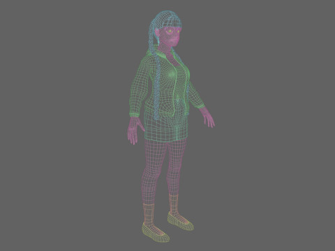 Sweet cute Woman V36191 Model 3D
