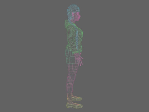 Sweet cute Woman V36191 Model 3D