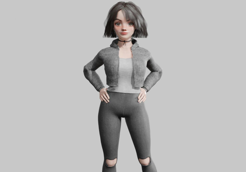 달콤한 예쁜 여자 V38855 3D 모델 .c4d .max .obj .3ds .fbx .stl .blend 