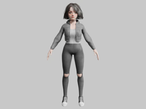 달콤한 예쁜 여자 V38855 3D 모델