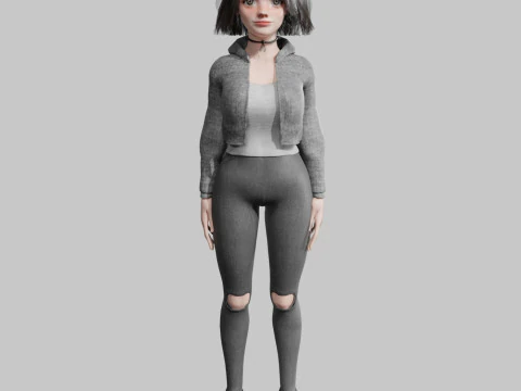 달콤한 예쁜 여자 V38855 3D 모델