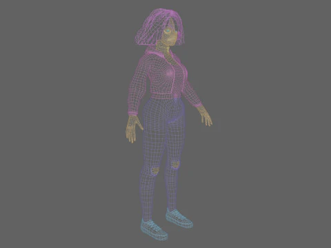 달콤한 예쁜 여자 V38855 3D 모델