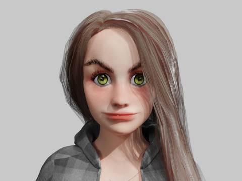 Teen Pretty Woman V41580 3D Model