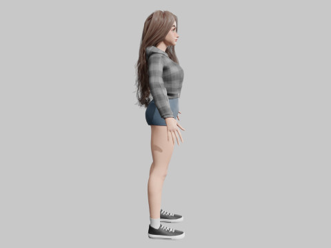 Teen Pretty Woman V41580 3D Model