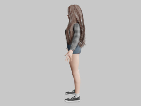 Teen Pretty Woman V41580 3D Model