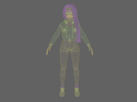 Teen Pretty Woman V41580 3D Model