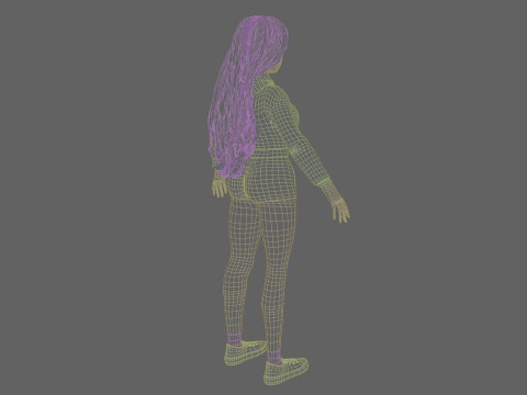 Teen Pretty Woman V41580 3D Model