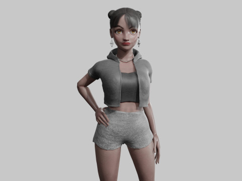Young Pretty Woman V27214 3D Model