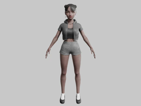 Young Pretty Woman V27214 3D Model