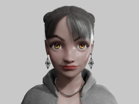 Young Pretty Woman V27214 3D Model