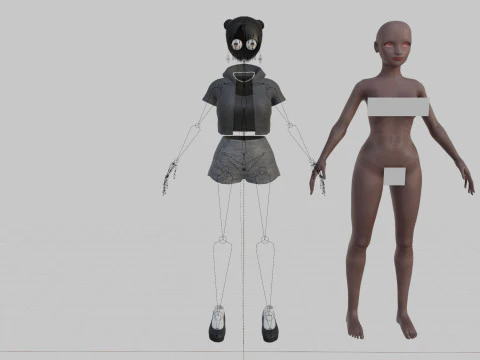 Young Pretty Woman V27214 3D Model