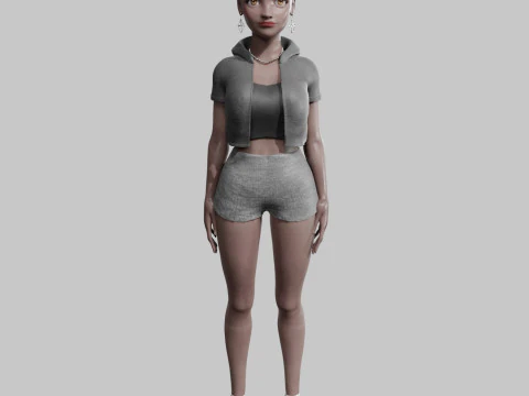 Young Pretty Woman V27214 3D Model