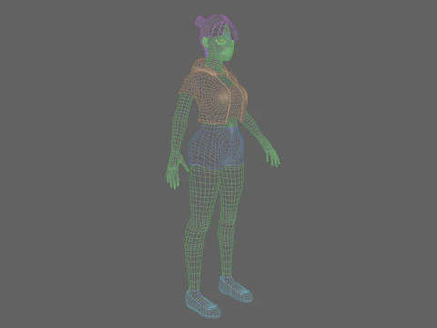 Young Pretty Woman V27214 3D Model
