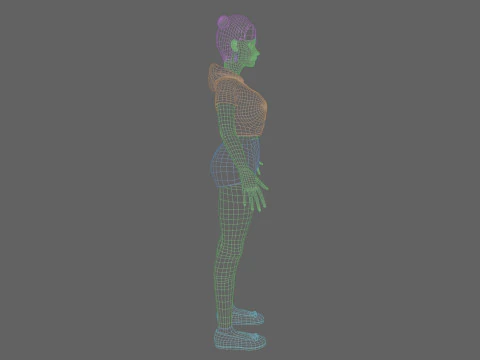 Young Pretty Woman V27214 3D Model