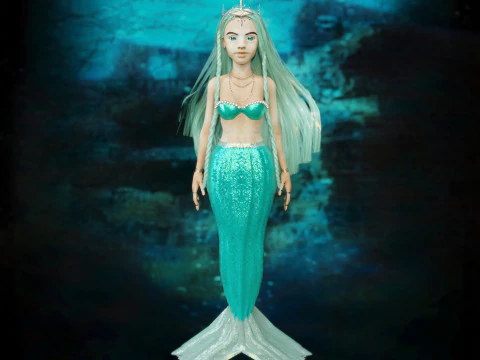 Girl and Mermaid 3D Model