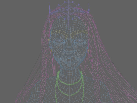 Girl and Mermaid Model 3D