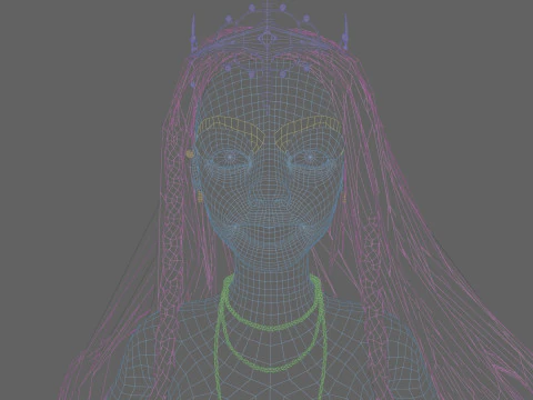 Girl and Mermaid 3D Model