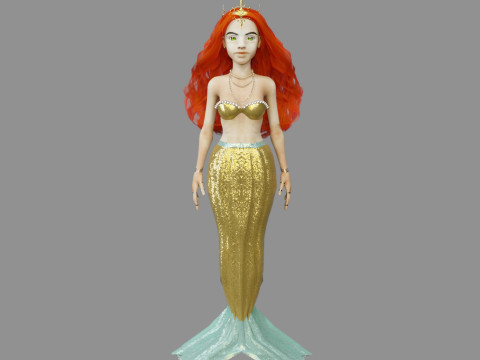 Girl and Mermaid Model 3D