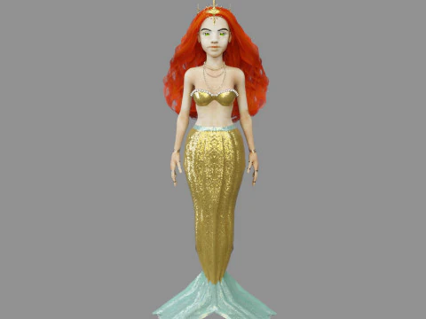 Girl and Mermaid 3D Model