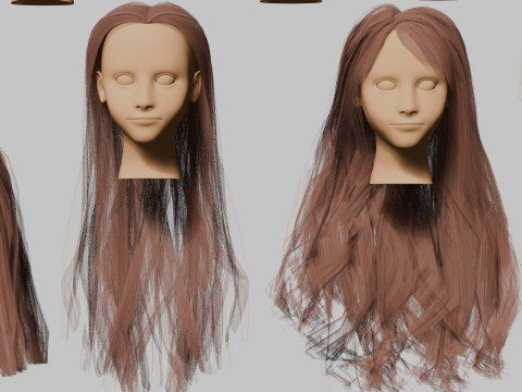 20 hairstyles 3D Модель