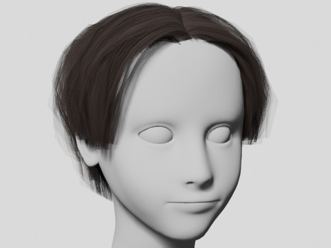 10 Hairstyles collection 3D Model