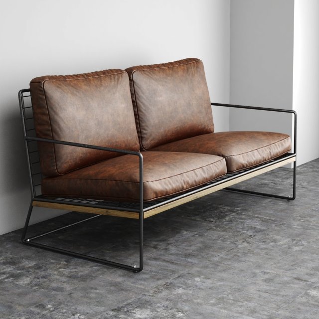 Leather Hachi Sofa 3Dモデル .c4d .max .obj .3ds .fbx .stl .blend 