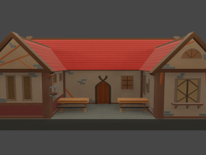 V-Small House-Tavern Model 3D