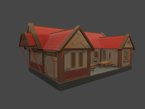 V-Small House-Tavern Model 3D