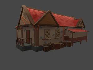 V-Small House-Tavern 3D Model