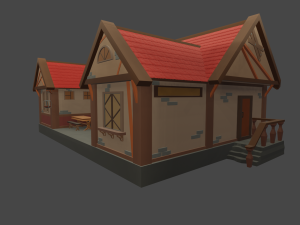 V-Small House-Tavern Model 3D