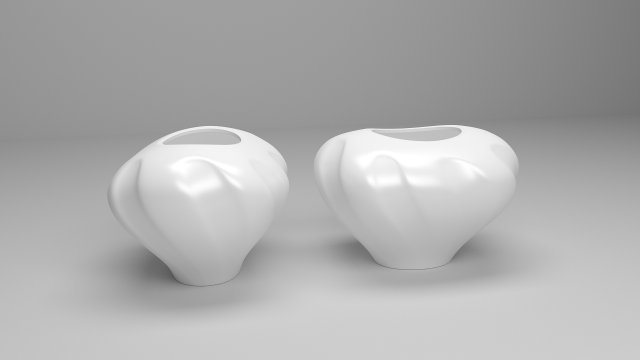 Modern Ceramic Flower vase 3D Model .c4d .max .obj .3ds .fbx .stl .blend 